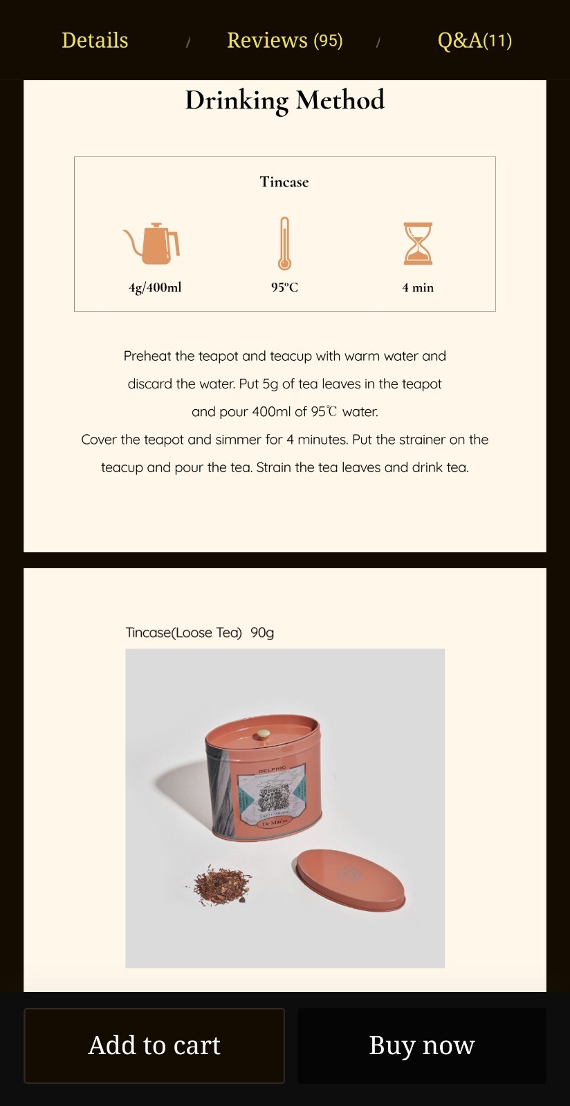 Delphic De Mitéra Tea 90g Container