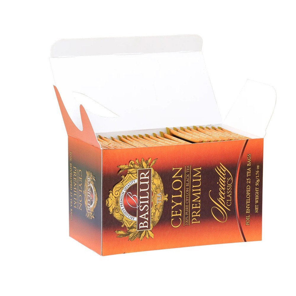 Basilur Specialty Classics Ceylon Premium Black Tea – Enveloped 25 Tea Bags