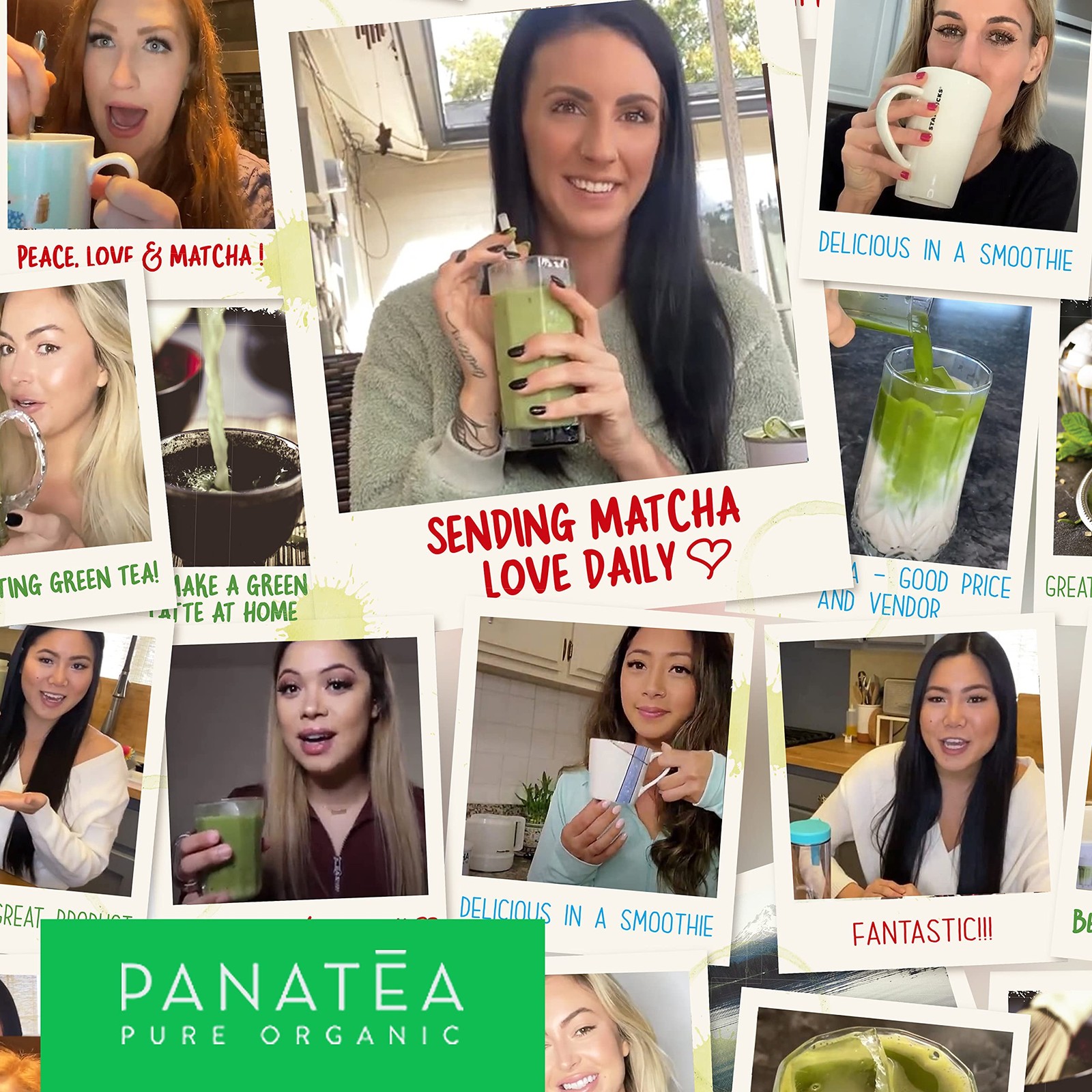 PANATEA Certified Organic Matcha Green Tea Powder | 1 LB 1 Pound (Pack of 1)