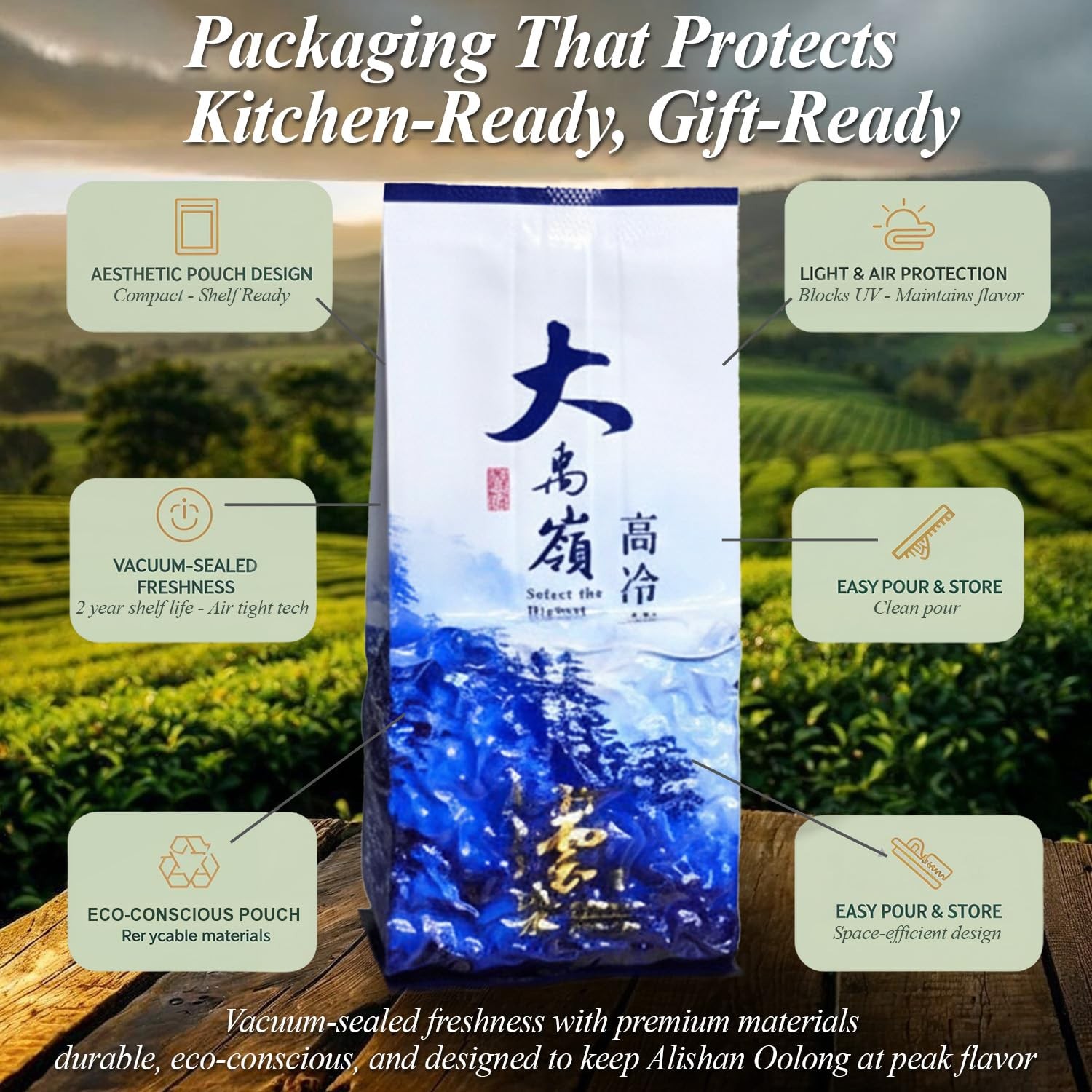 Oolong Loose Leaf Tea from Taiwan Alishan District – High Mountain Premium Qu…