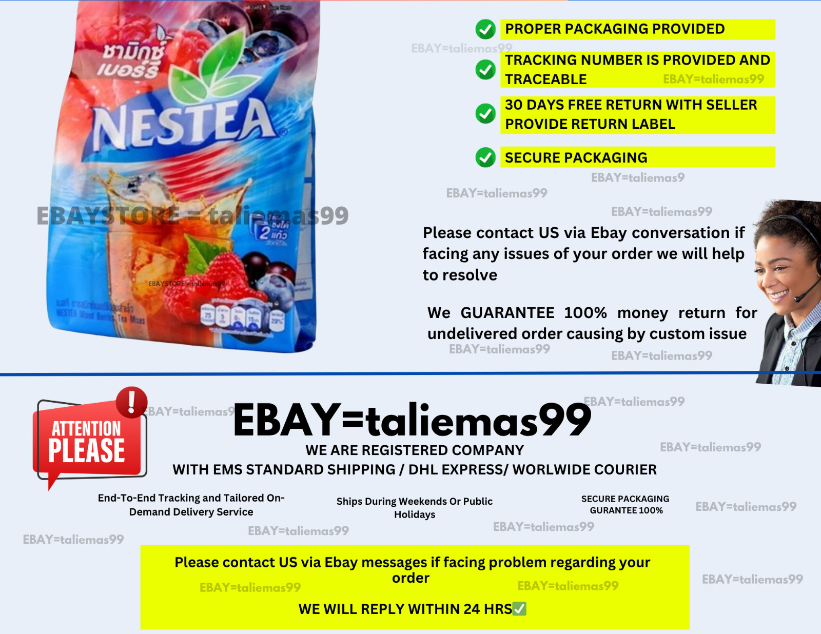 NESTEA Instant Mixed Berries Tea Mixes High Vitamin C (12.5g x 18 sachet) 2 PACK