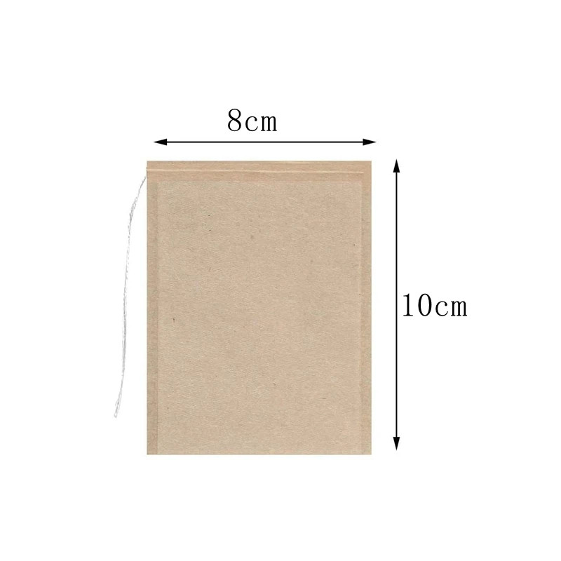 100Pcs Teabags Biodegradable Paper Tea Bag Drawstring Eco-Friendly Filter Empty
