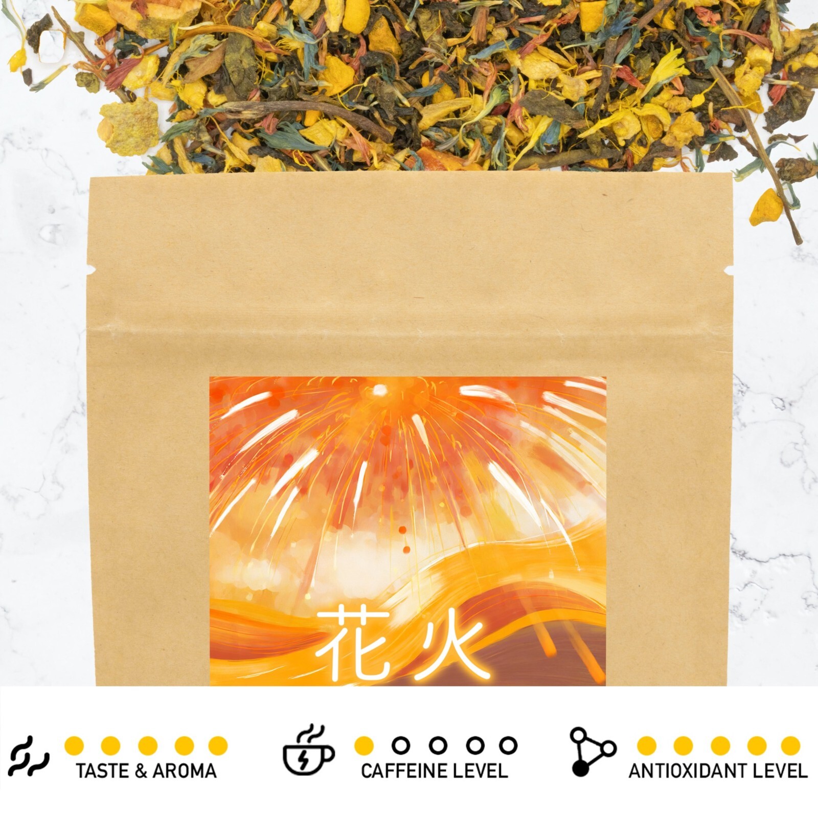 Leafmessage Tea – Turmeric Sparkles Floral Tea 花火 85g