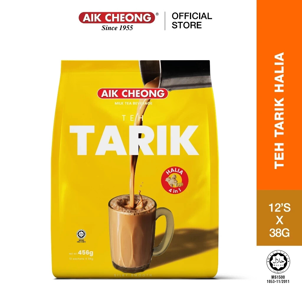 AIK CHEONG Teh Tarik – Halia (38g x 12 sachets)