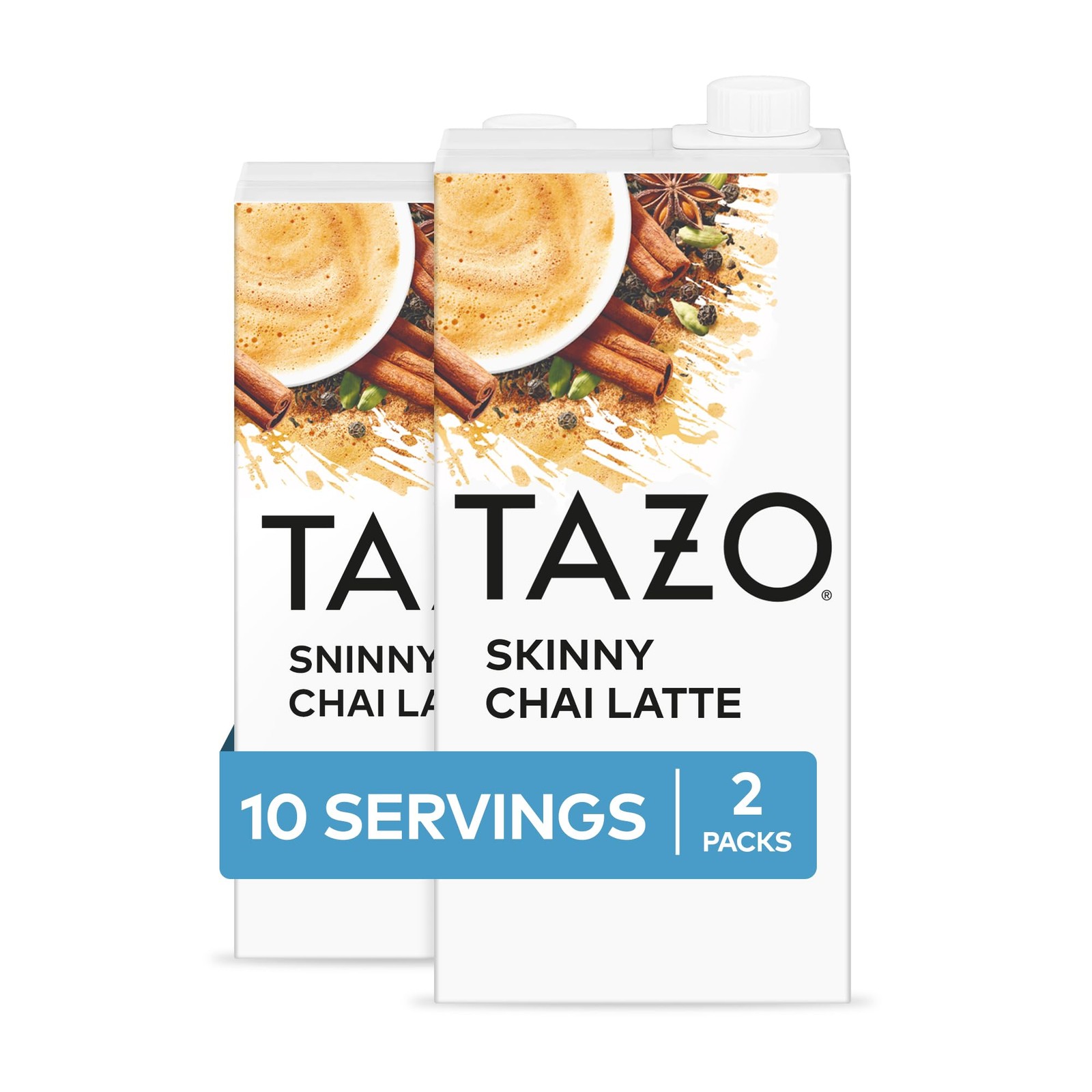 TAZO Skinny Chai Latte Concentrate, Hot or Iced Black Tea, Easy-to-Serve, Eve…