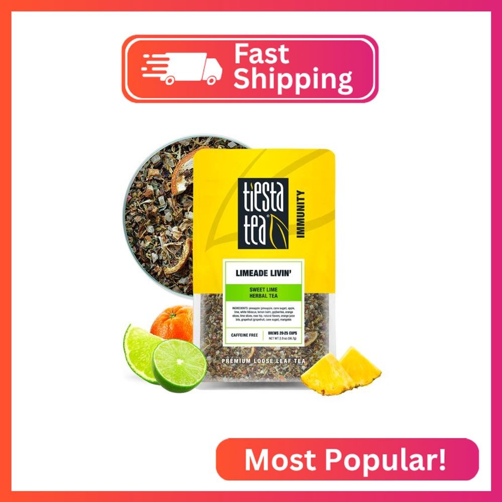 Tiesta Tea – Limeade Livin, Loose Leaf, Sweet Lime Herbal Tea, Non-Caffeinated F