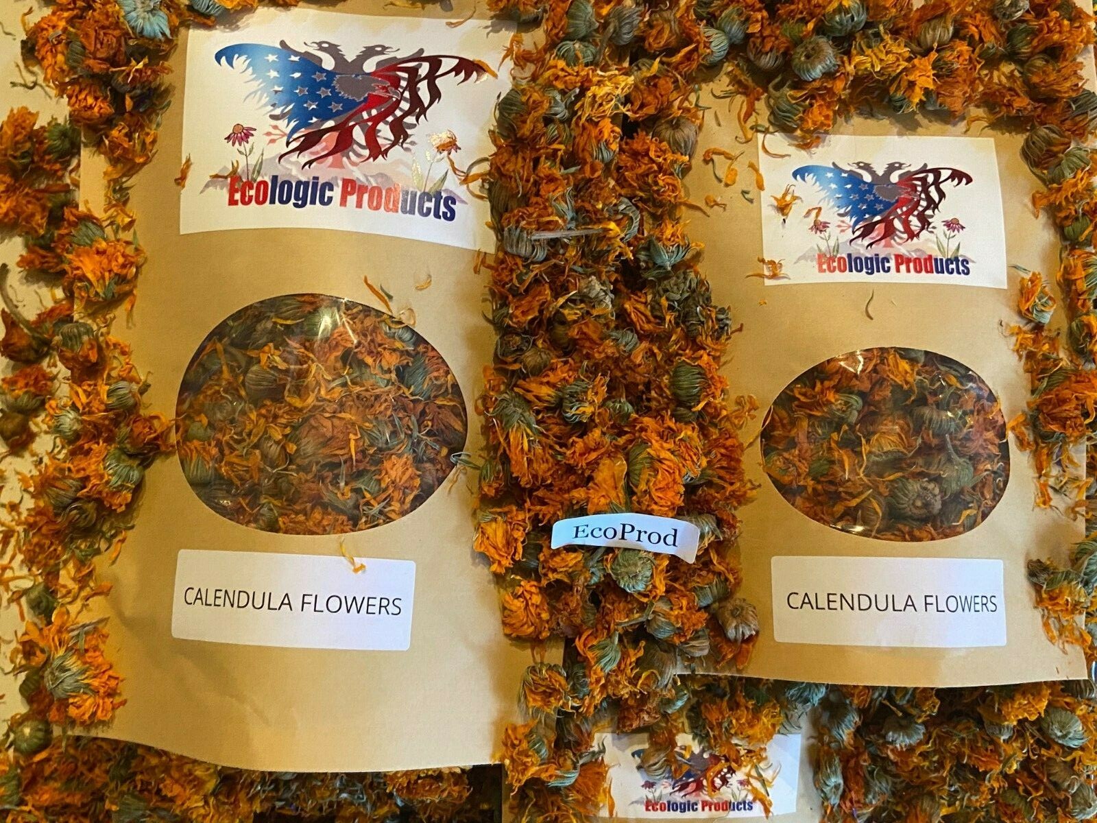 Calendula Petals or Whole, European Wild Harvested, Marigold, Free Shipping USA