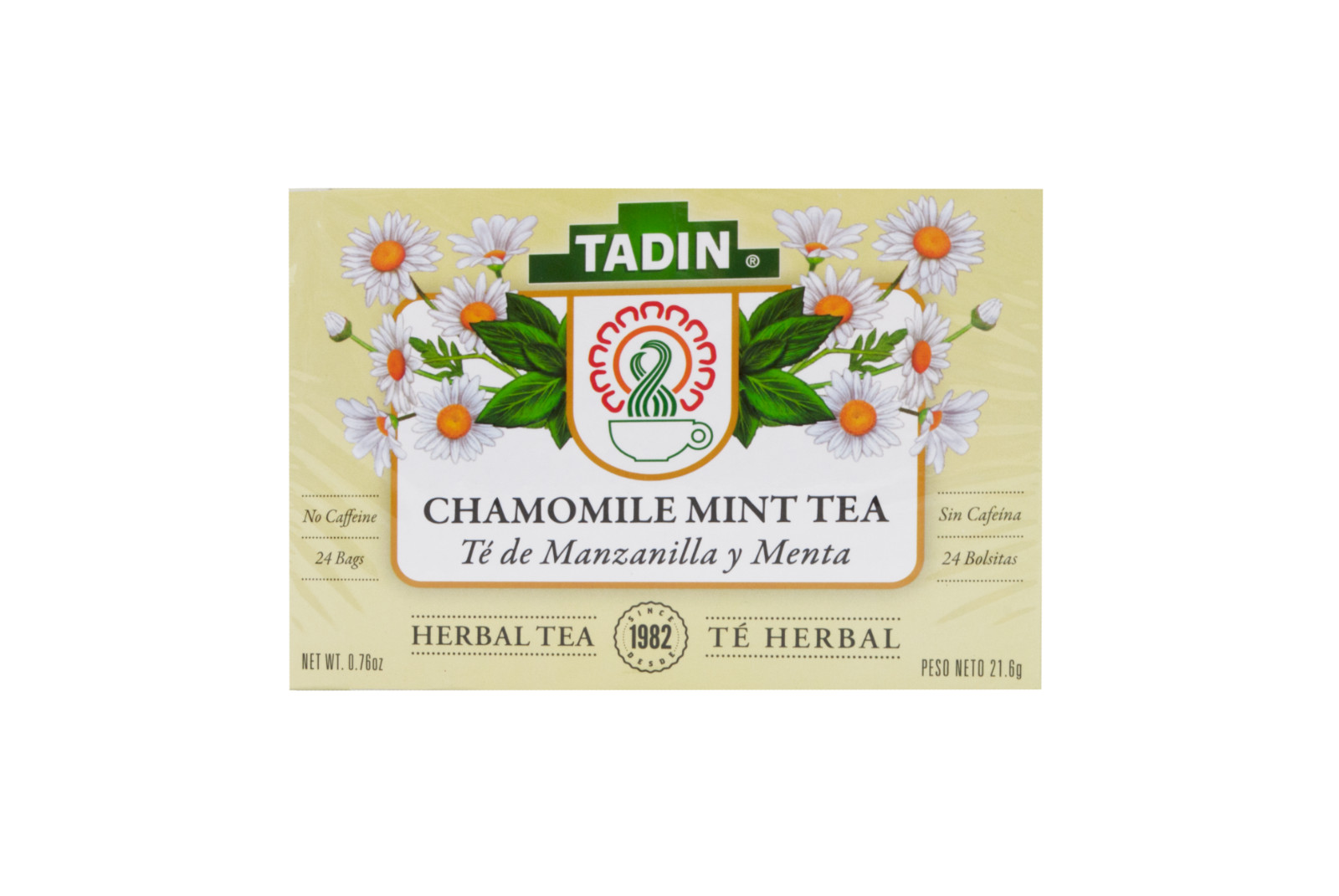 Tadin Chamomile Mint Herbal Tea, Sleep Aid, 24 Bags, (6 BOXES) Exp. 01/2027