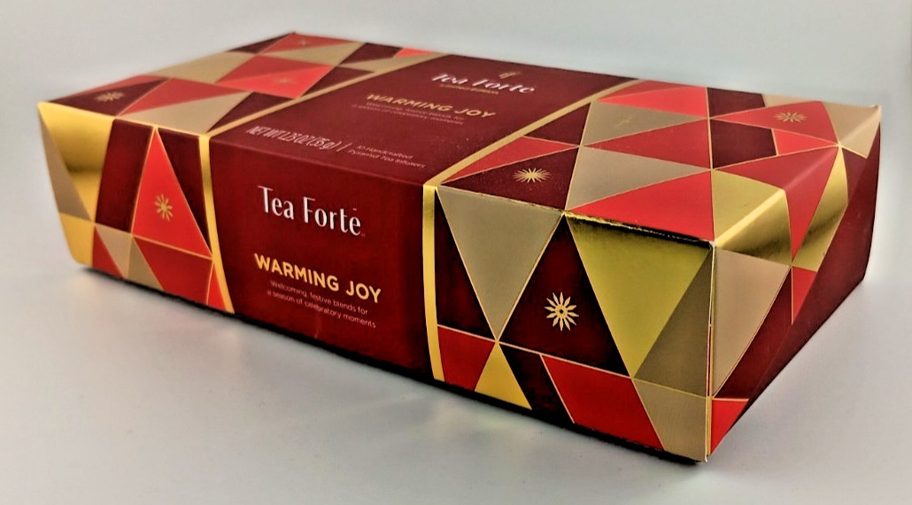 Tea Forte Warming Joy Gift Set, Limited Edition, Tea Sampler 10 Pyramid Tea