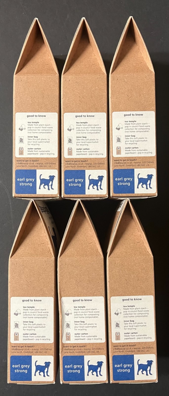 Teapigs Earl Grey Strong 15 Tea Temples 6 Pack Exp. 08/14/2029