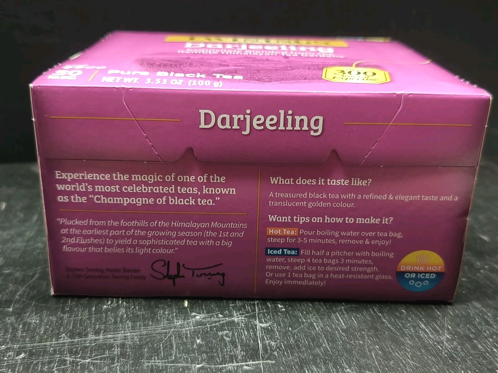 1 Box Twinings Darjeeling Pure Black Tea 50 Count New