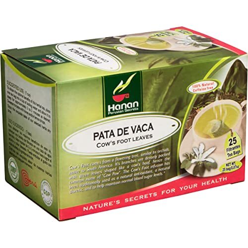 Pata De Vaca Bauhinia Tea 25 Count Caffeine Free Herbal Tea Individual Bags