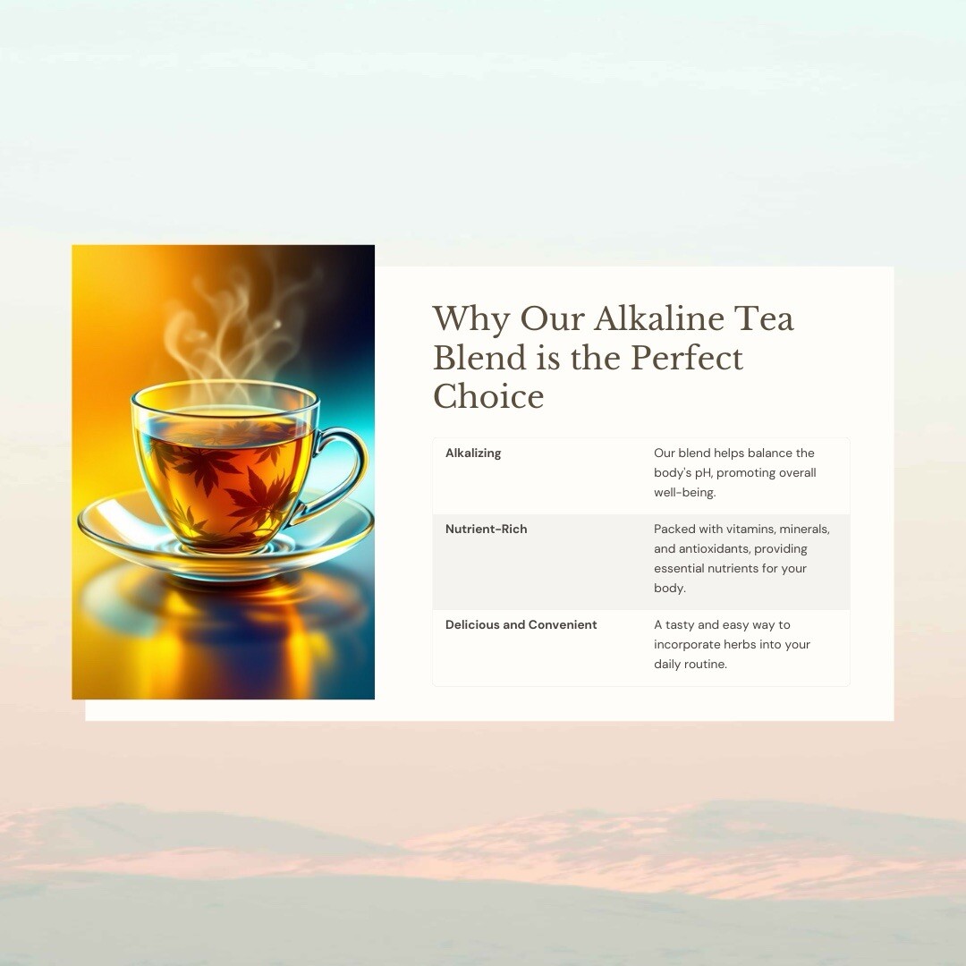 Alkaline Tea Blend – Sea Moss, Dandelion, Hibiscus, Burdock, Elderberry, Soursop