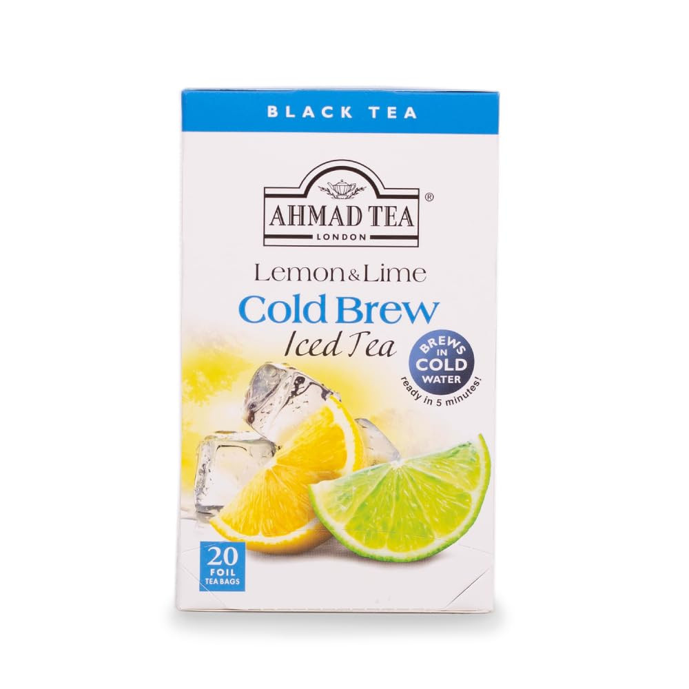 Green Tea, Cold Brew Lemon and Mint Teabags, Iced Tea, 20 Ct (Pack of 1) – Caffe