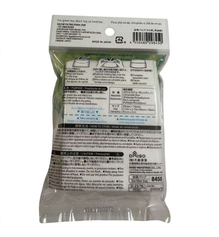 92bags× 10set Daiso Japanese Tea Filter Pack Made in Japan