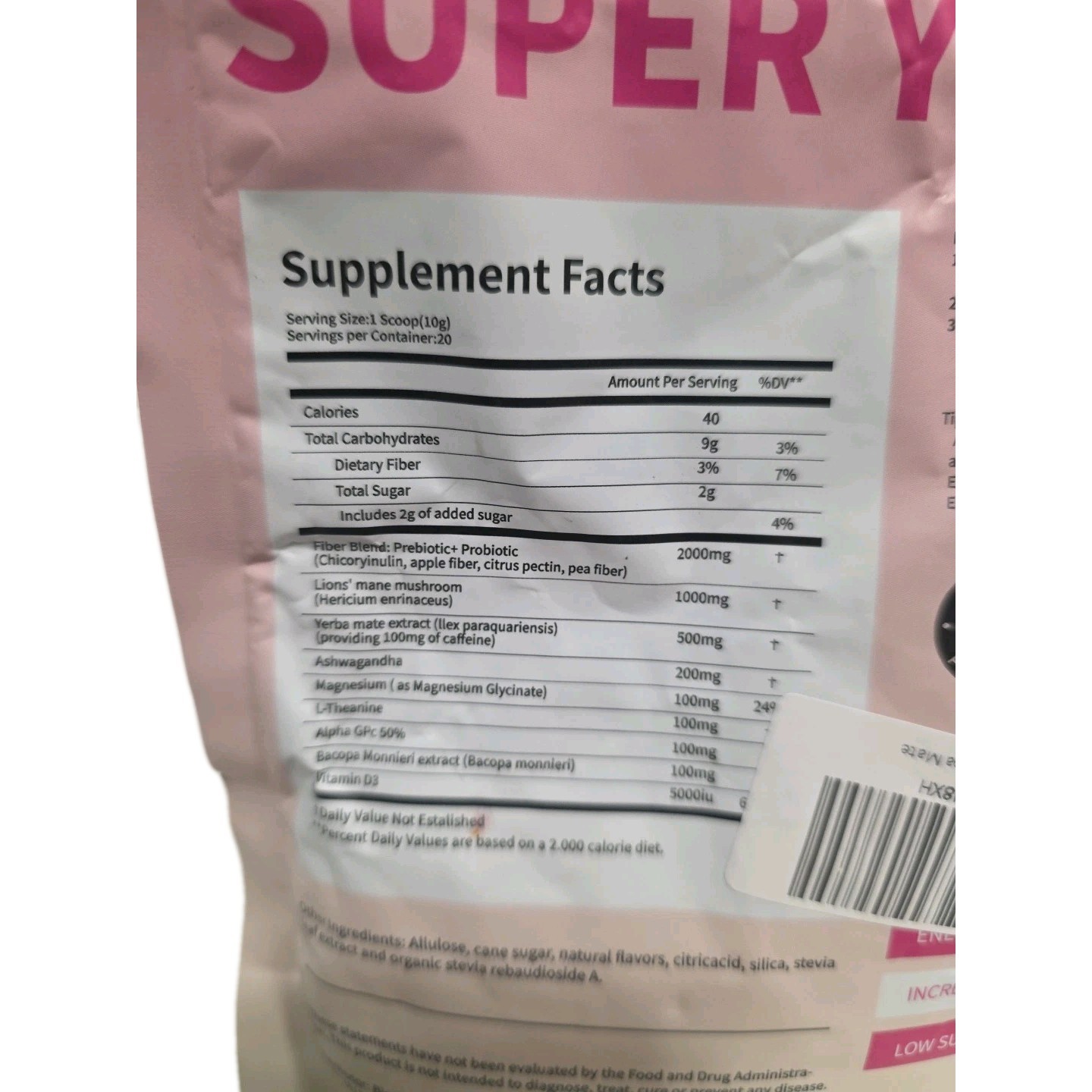 Super Yerba- Instant Powder- Raspberry Lemonade- 10g × 30serv | EXP 05/2027 |