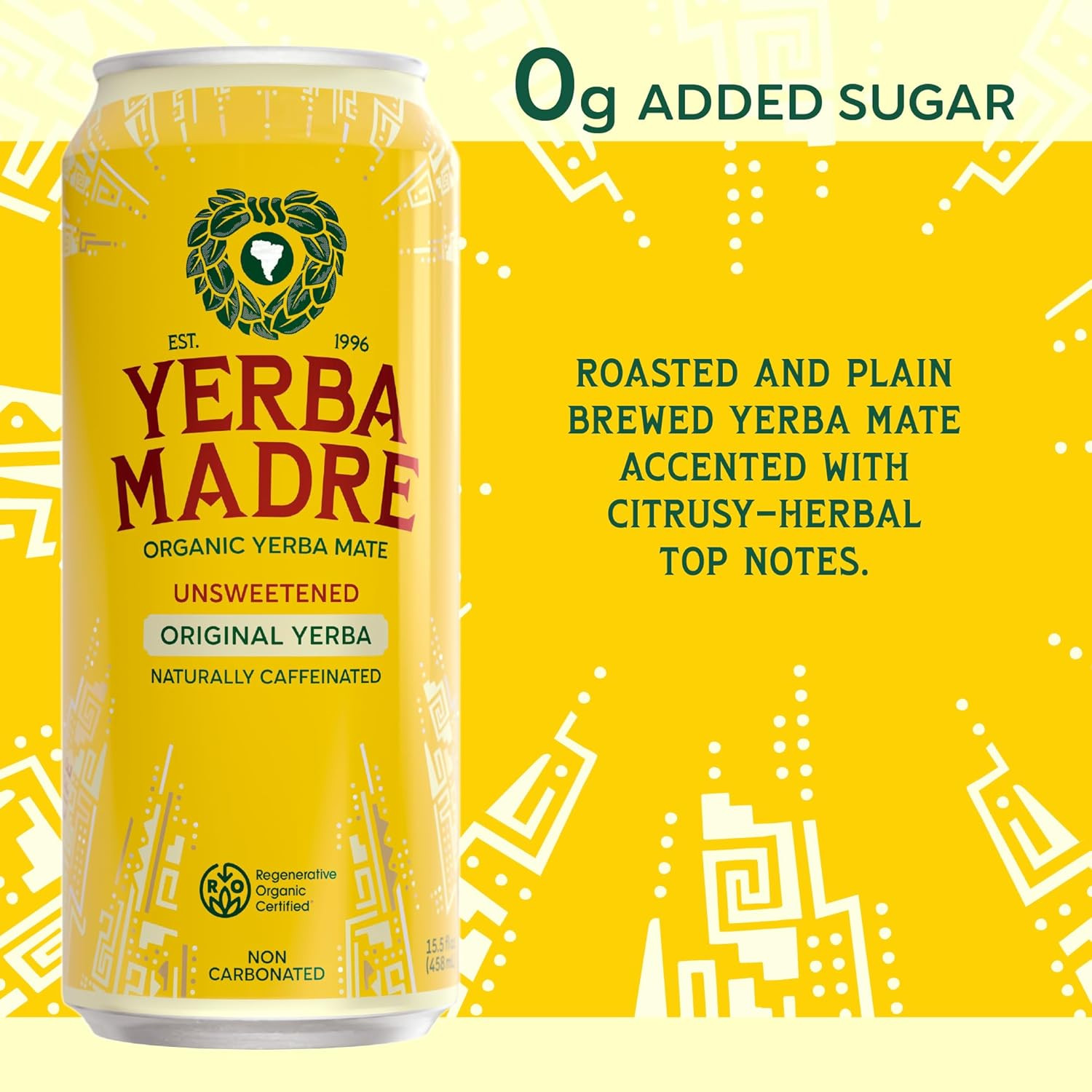 Yerba Madre Organic Yerba Mate, Energy Drink Alternative, Unsweetened Original Y