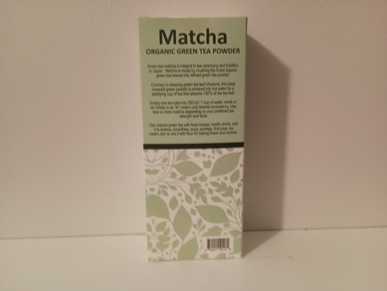 Harmony® Pure Organic Matcha Green Powder on-the-go Tea Tubes 80 Ct Box 10/2027