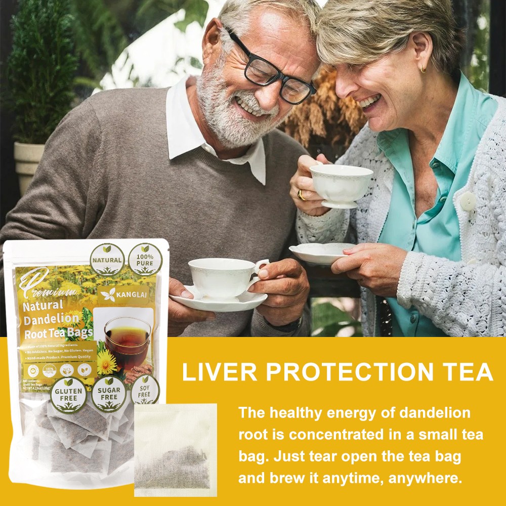 Dandelion Tea Leaf & Root Herbal 60 Tea Bags for Liver & Kidney Health Detox