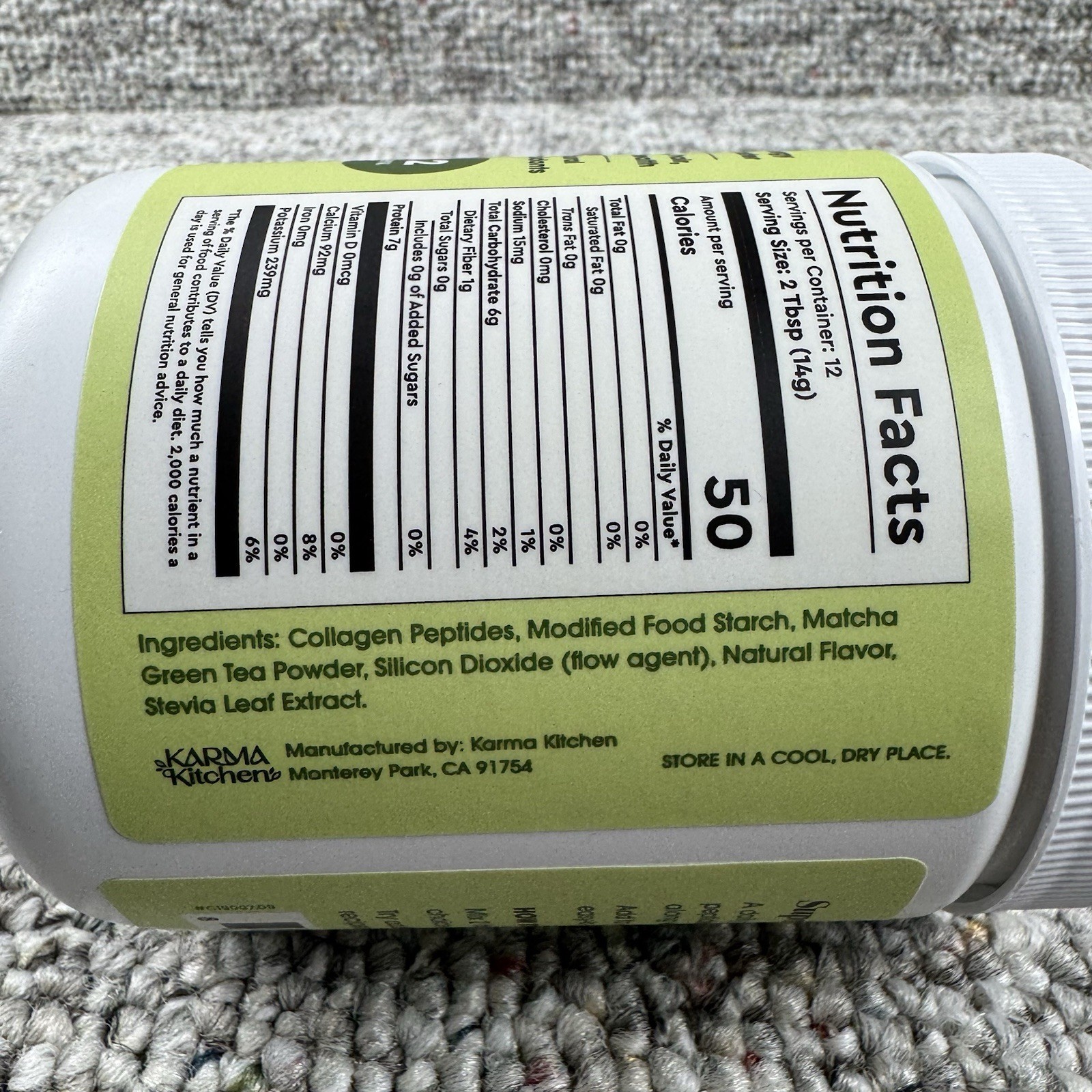 Karma Kitchen Matcha + Collagen Antioxidants Skin Hair Nail Health