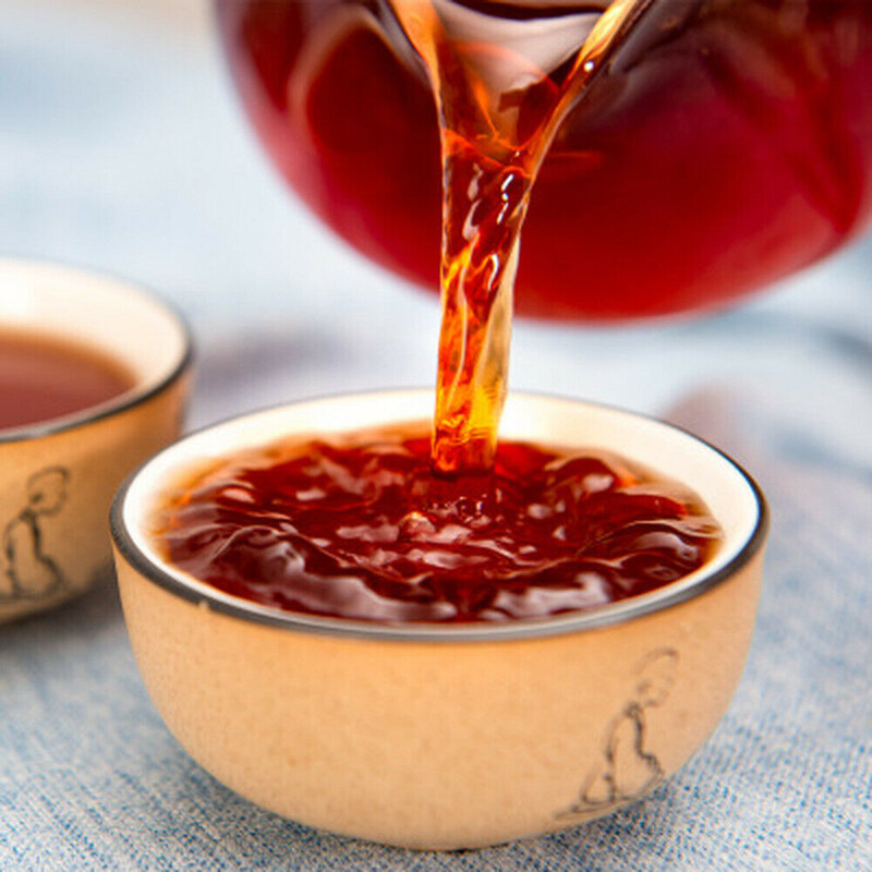 357g Aged Yunnan Puer Tea Glutinous Rice Aroma Cooked Pu’er Tea Pu-Erh Tea Cake