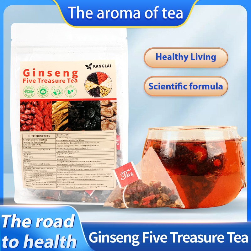 Liver Kidney Tea Ginseng Five Treasure Tea Red Date Polygonatum Maca 20-30pcs