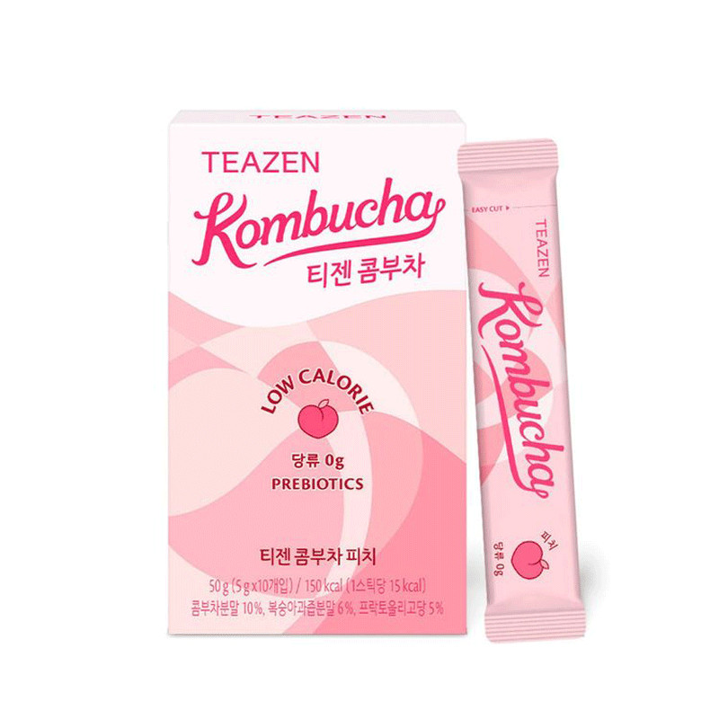 TEAZEN Kombucha 30 Sticks Set – Lemon & Peach & Shine Muscat | BTS Favorite