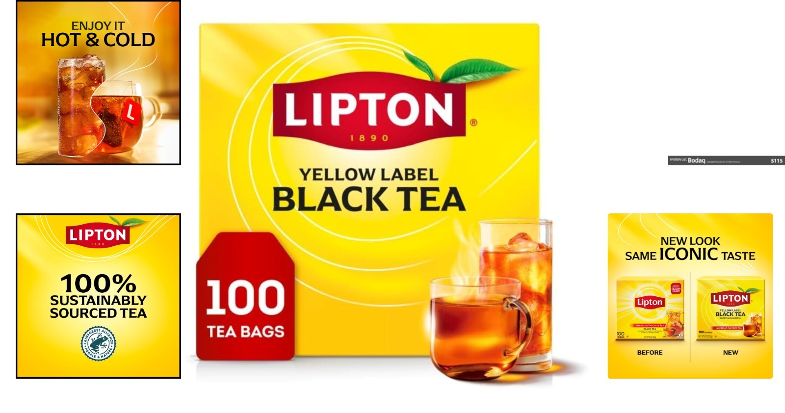 100 Count High Caffeine Black Tea Bags – Energizing Hot or Iced Beverage