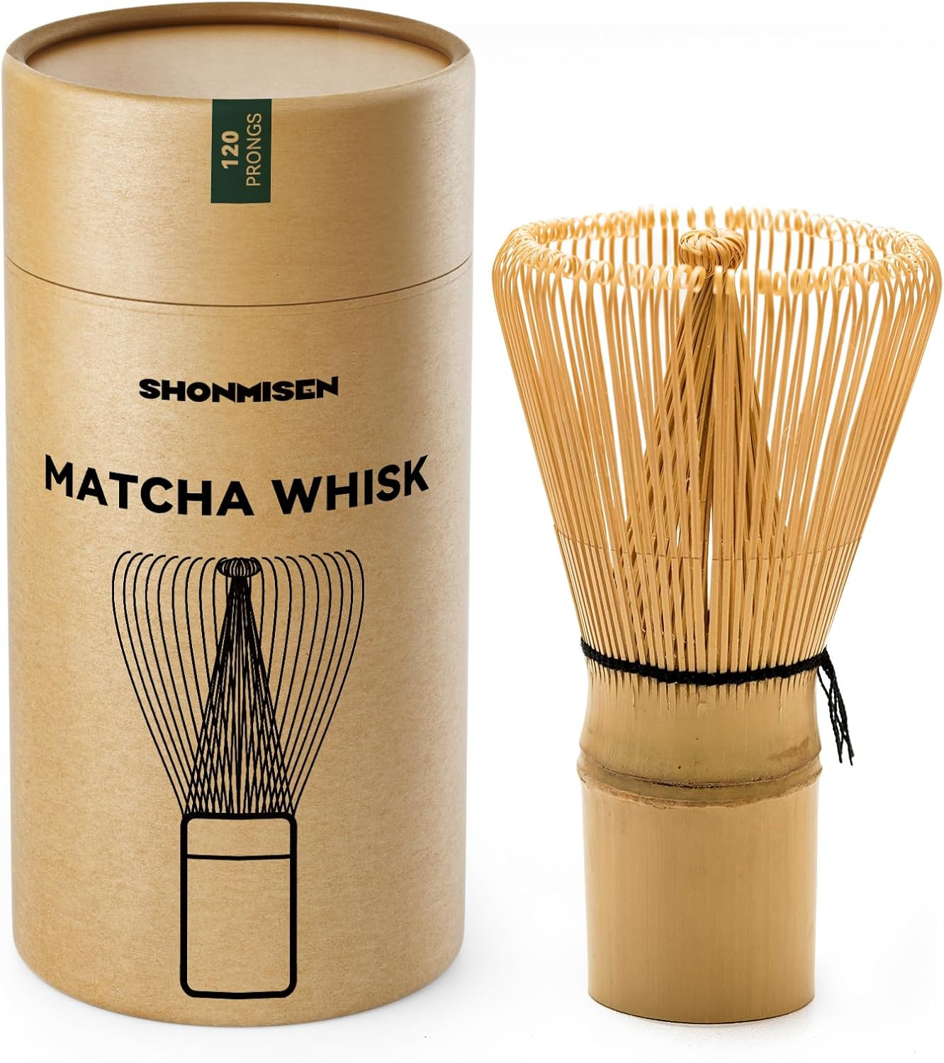 Bamboo Matcha Whisk 80/100/120 Prong, Traditional Japanese Chasen Matcha Stirrer