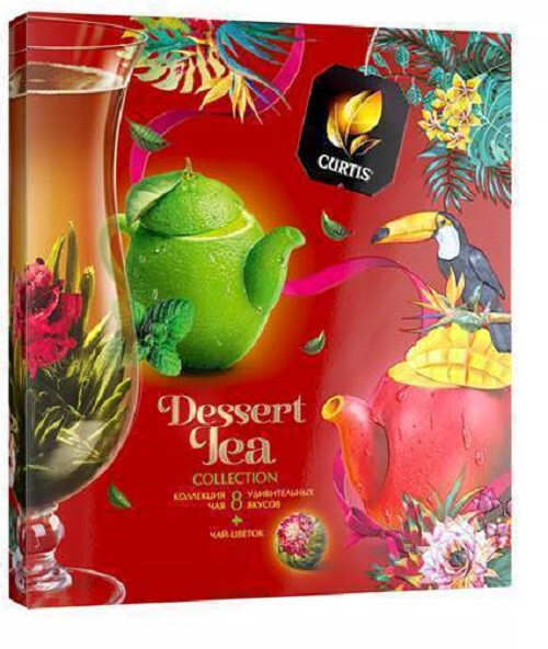 Curtis Dessert-Blooming Tea Collection 8 Flavors Green & Black Gift Set ☕