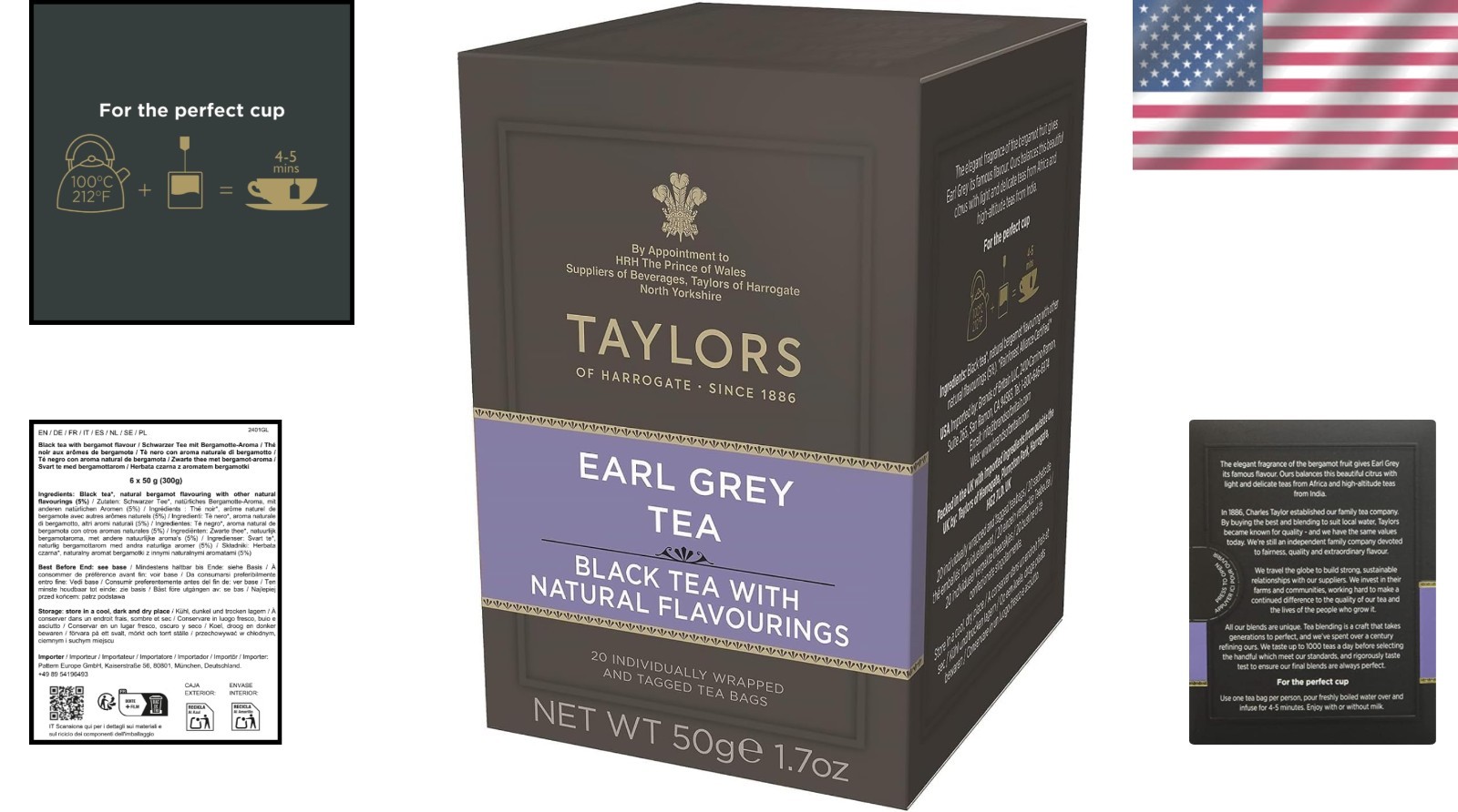 Fragrant Earl Grey Tea – 20 Count Pack, Naturally Delicious & Allergen-Free