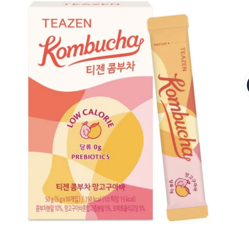 TEAZEN Mango Guava Kombucha Tea, Hydration Drink Mix, 10 Sticks final sale !