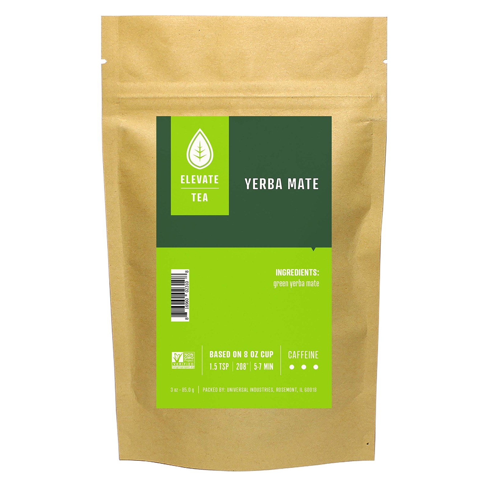 Yerba Mate – Loose Leaf, High Caffeine, 3 oz Pouch – 30 Cups, Hot & Iced, No …