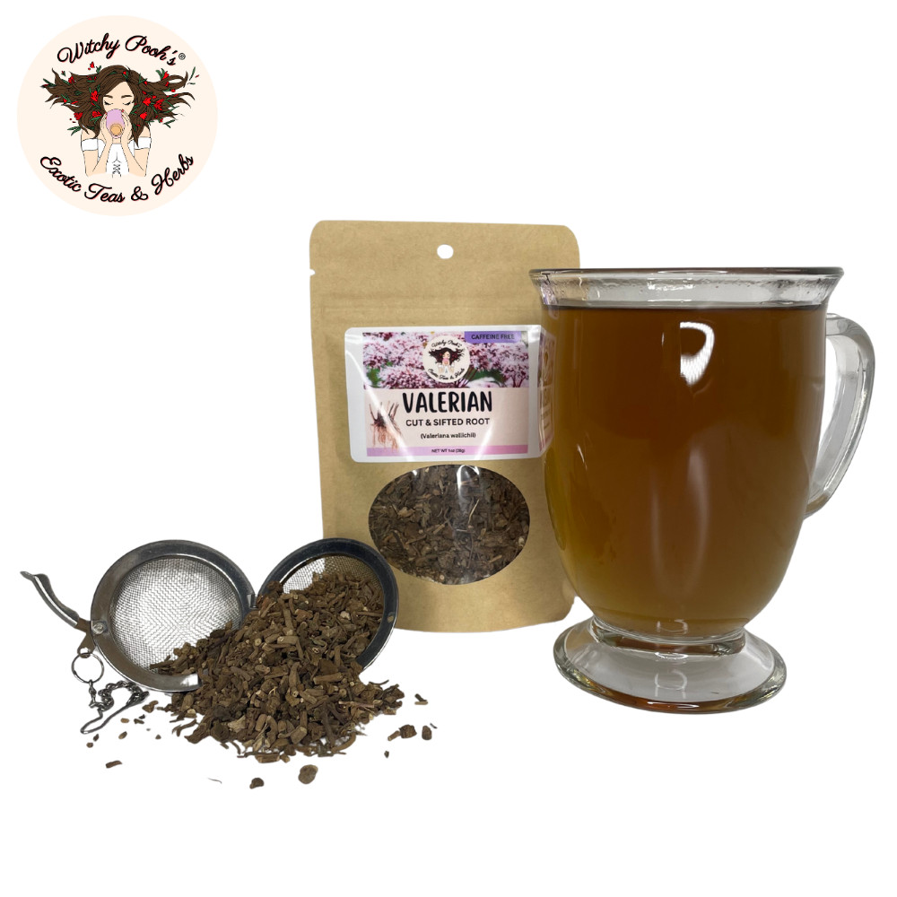 Valerian Root Loose Leaf Herbal Tea for Anxiety, Stress Relief and Sleep Aid