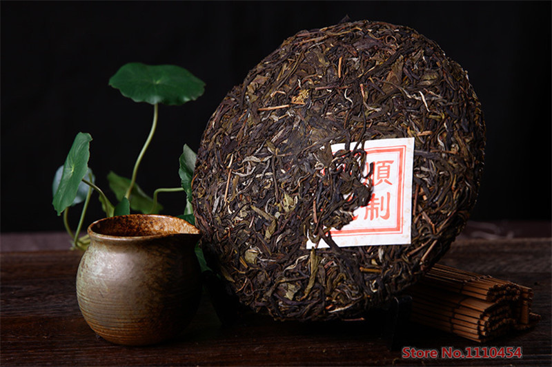 Pu-erh Tea Raw Sheng Yunnan Menghai Organic Green 357g Cake Premium Healthy
