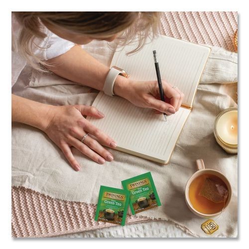 TWININGS Tea Bags, Green, 1.76 oz Filterbag, 25/Box, 2 Boxes/Pack (Total 50)