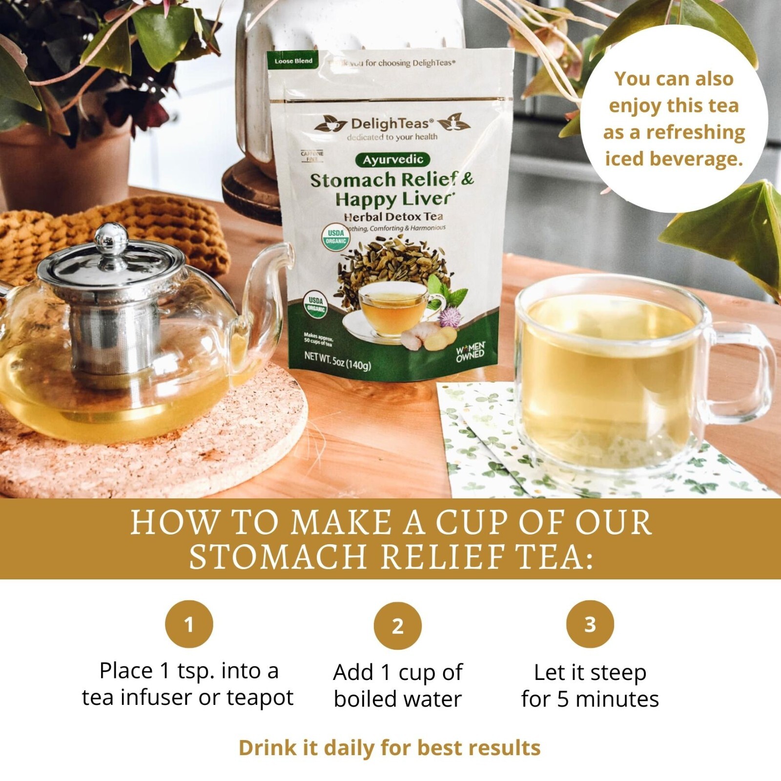 Ayurvedic Stomach Relief & Happy Liver Tea – Loose Blend