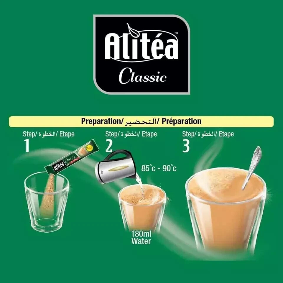Power Root Alitea Classic 3 In 1 Instant Tea With Creamer And Sugar- 30 Sticks
