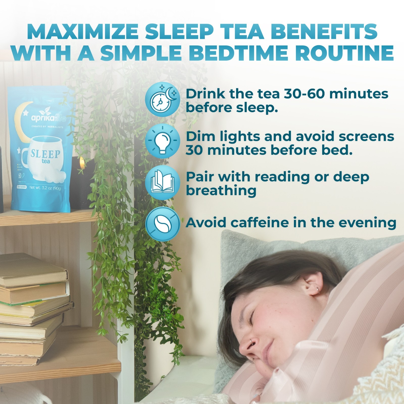 Bedtime Tea – Sleep Tea bags, 100% Natural Herbal Tea, 60 bags, USA seller
