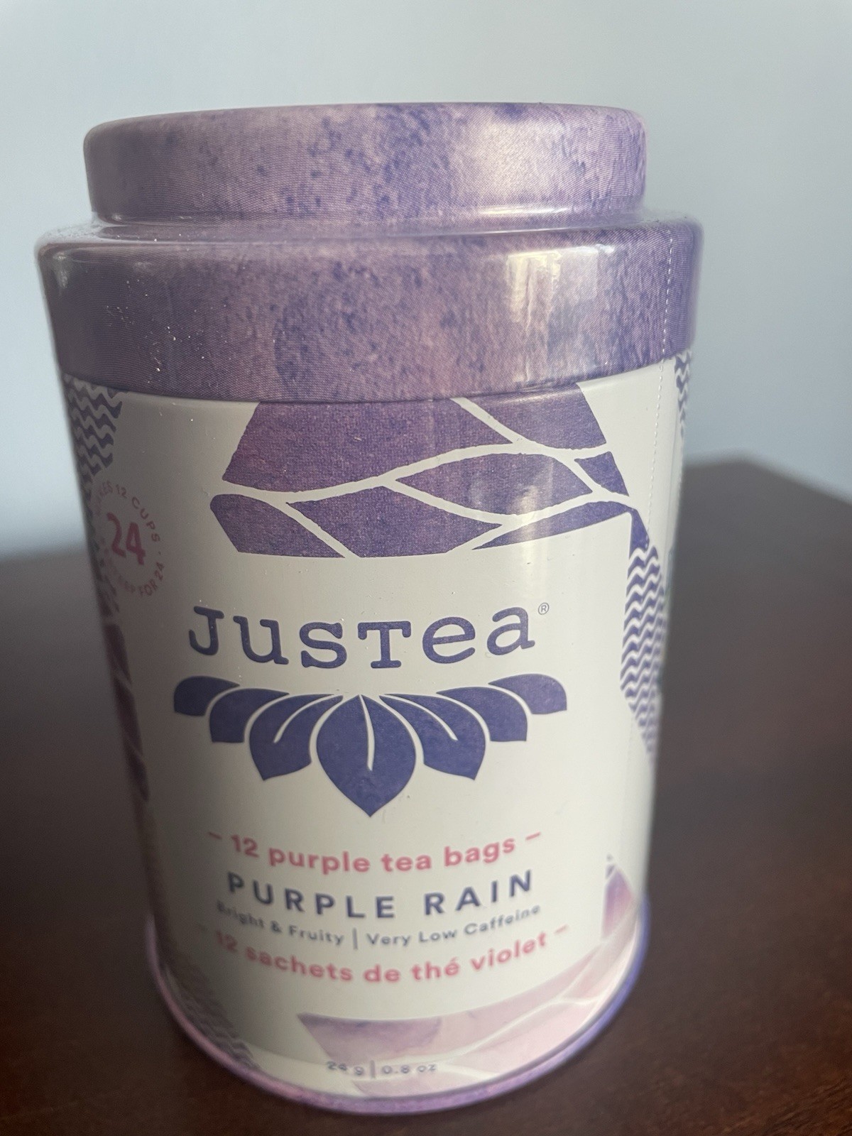 Justea Purple Rain 12 Purple Tea Bags 12 Count Brand New Sealed Box