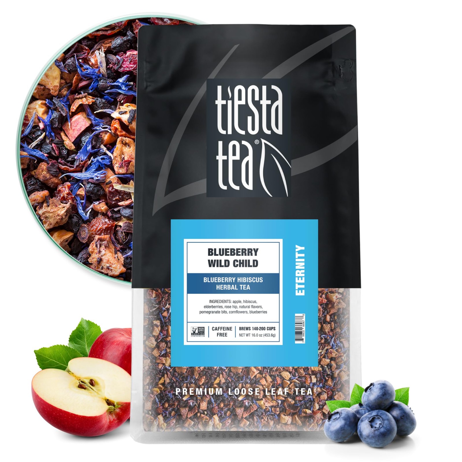Tiesta Tea Blueberry Wild Child, Loose Leaf, Blueberry Hibiscus Herbal Tea,…