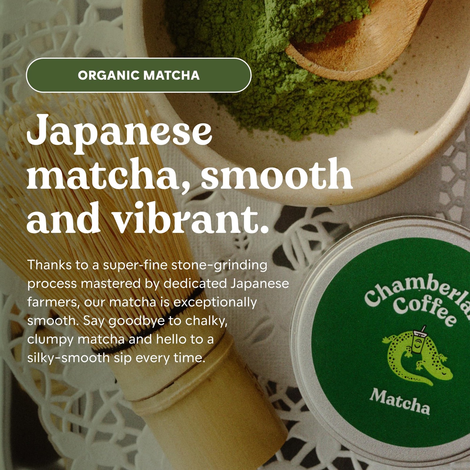 Chamberlain Coffee Ceremonial Matcha Green Tea Powder Japanese Green Tea + O…