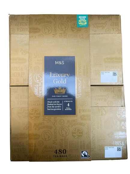 Luxury Gold Tea M&S 1.5kg 480 Teabags Jumbo Pack FRESH BLEND STRENGTH 4 BODIED
