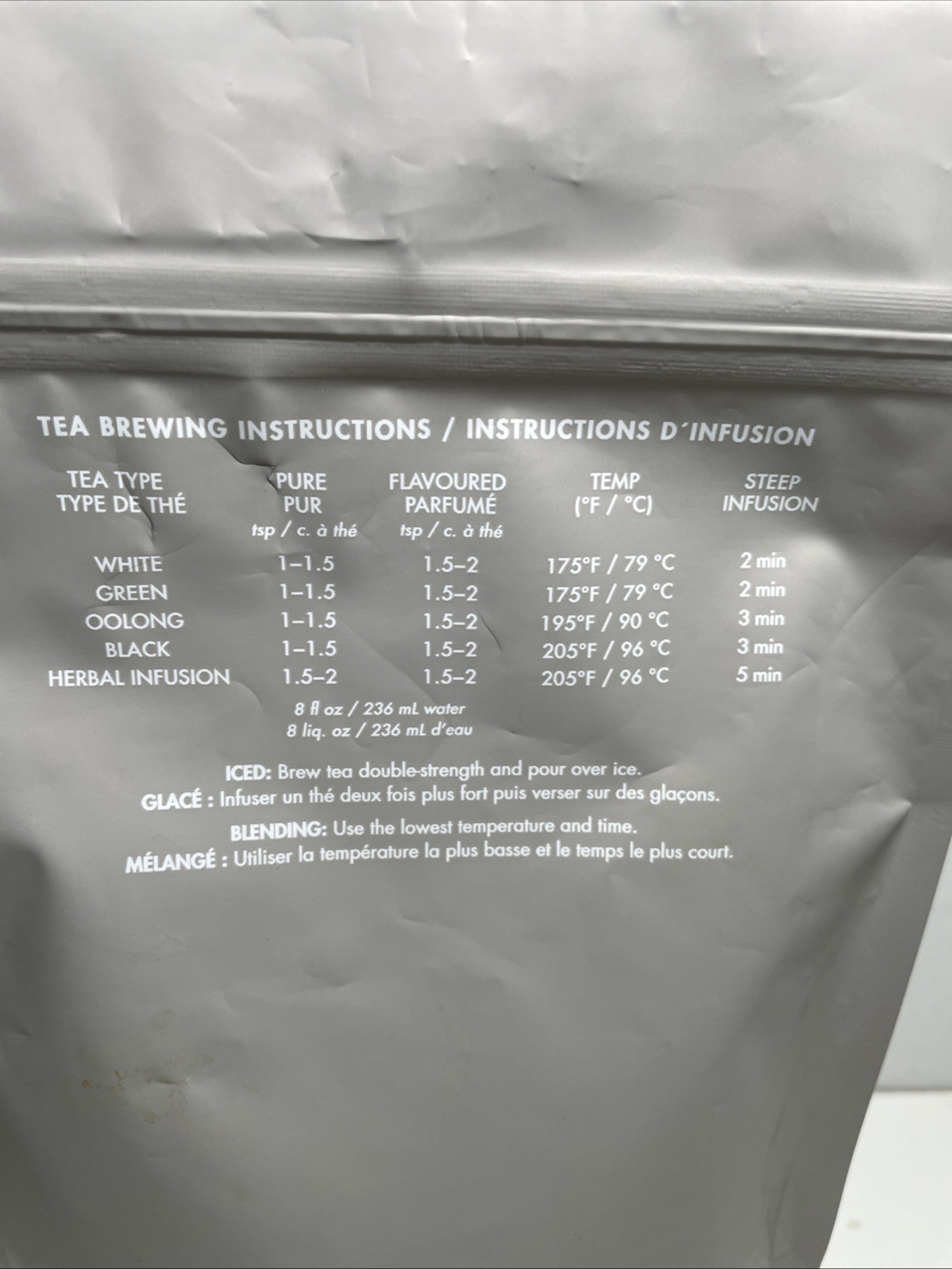 NEW 2 OZ Teavana Mango Black Sealed Loose Leaf Gray Bag