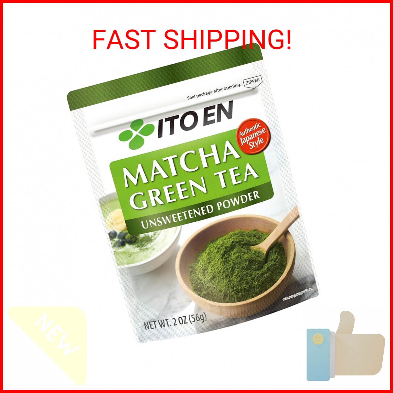 Ito En Matcha Green Tea Japanese Matcha Powder, Unsweetened, 2 Ounce