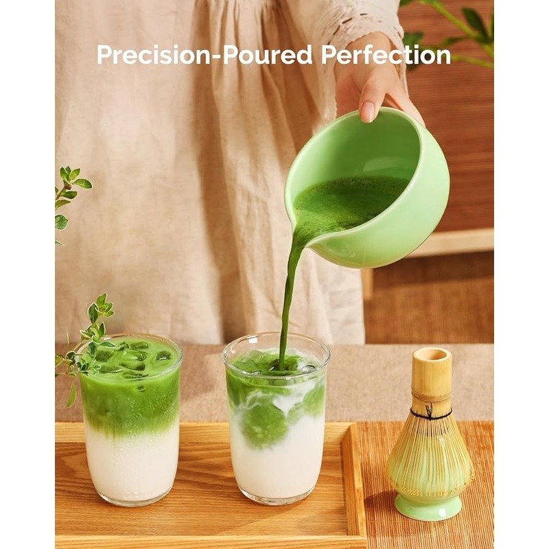 Complete Matcha Set 7 Piece Kit Bamboo Whisk Matcha Bowl Tea Ceremony Gift New