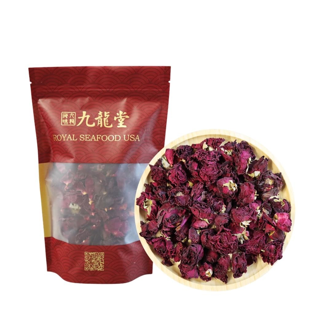 Royal Seafood USA Yunnan Red Rose Edible Rose Tea Dried Flowers 2oz 九龍堂 墨红玫瑰花 玫瑰