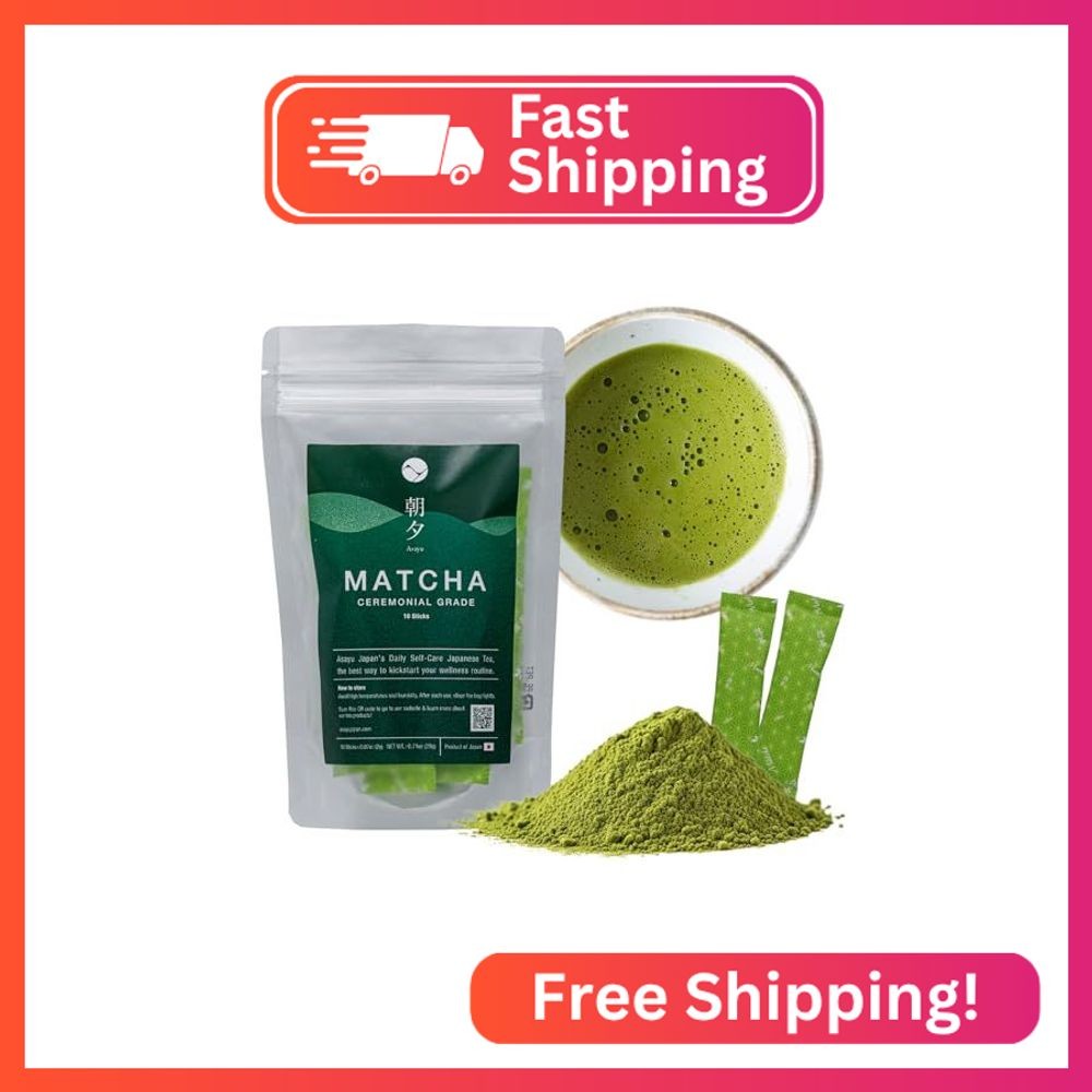 Asayu Japan Matcha Powder – Ceremonial Grade Green Tea, Shizuoka Source, Made in