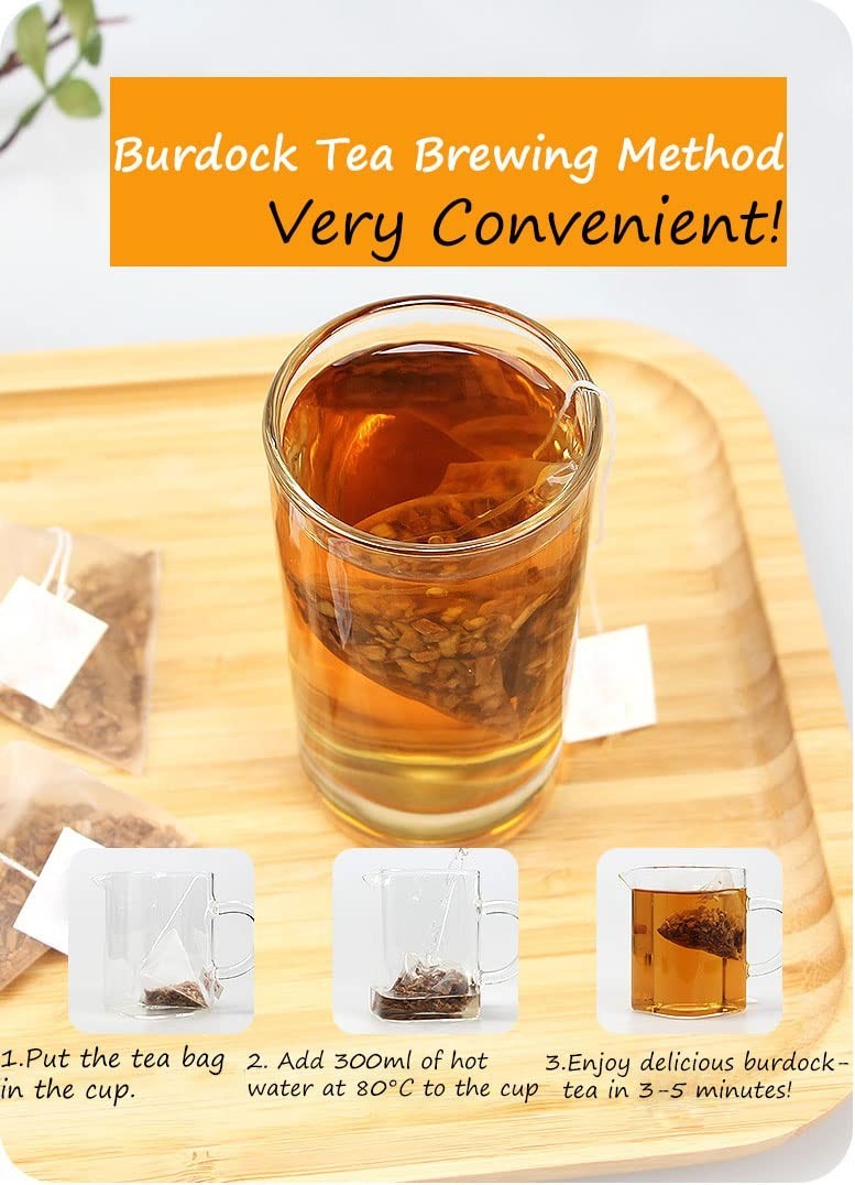Sustainably Sourced Burdock Root Tea Bags – 60 Count, Earthy Flavor Experience