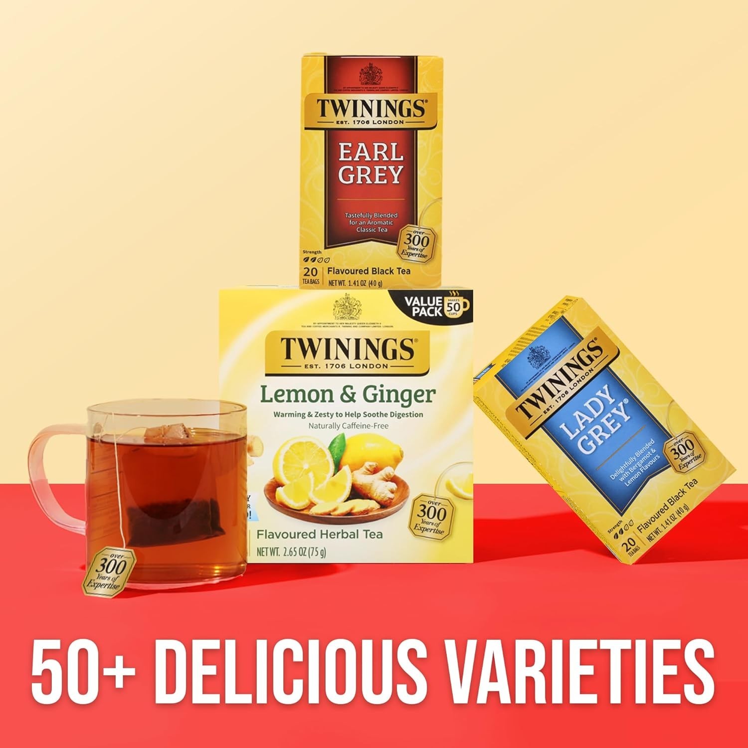 Earl Grey Black Tea Individually Wrapped Bags, 20 Count Pack of 1, Flavoured …